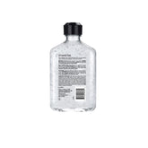 Woody’s Mega Firm Hair Gel in a back-view clear bottle shows ingredients, usage, and firm-hold benefits for all-day styling.